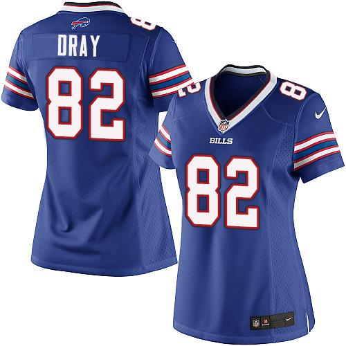 Women's Elite Jim Dray Nike Jersey Royal Blue Home - #82 NFL Buffalo Bills